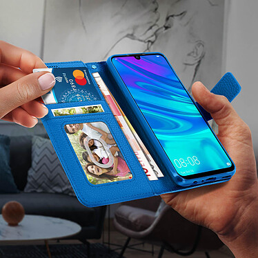 Avizar Etui folio Bleu Éco-cuir pour Huawei P Smart 2019 , Honor 10 Lite pas cher