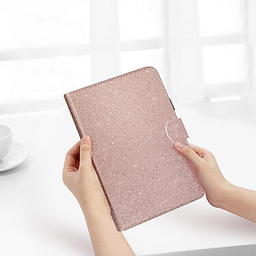 Acheter Avizar Étui iPad Mini 2021 Paillettes Glitter Support Vidéo et Porte Carte - Rose Gold