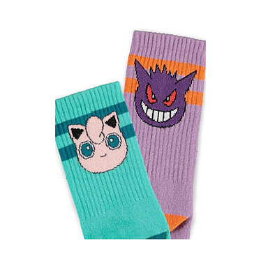 Avis Pokémon - Pack 2 paires de chaussettes Heads Grey 39-42