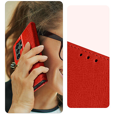 Acheter Avizar Housse Samsung Galaxy S23 Ultra Clapet Portefeuille Fonction Support Vidéo rouge Chesterfield