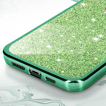 Acheter Avizar Coque pour iPhone XS Max Paillette Amovible Silicone Gel  Vert
