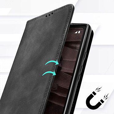 Acheter Avizar Étui Portefeuille pour Google Pixel 7a Porte-cartes Soft-touch Clapet aimanté  Noir