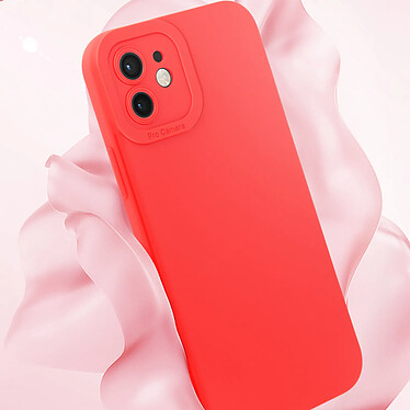 Acheter Avizar Coque pour iPhone 12 Silicone Mat Protection Caméra Rouge