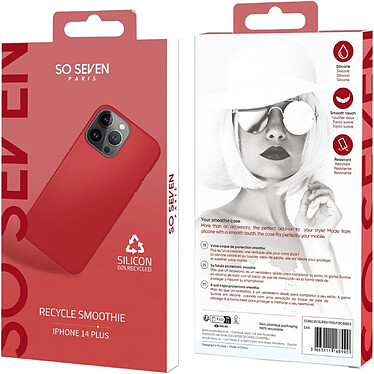 Avis So Seven Coque pour iPhone 14 Plus SMOOTHIE RECYCLE Rouge