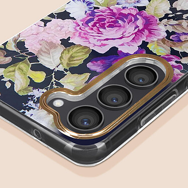 Acheter Avizar Coque pour Samsung Galaxy S23 Dos Rigide Contour Souple Design Fleurs  Violettes