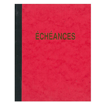 Acheter ELVE Cahier piqûre 'Echéances' 230 x 180 mm vertical 24 lignes 96 pages