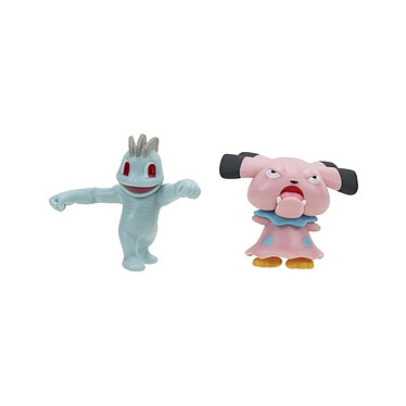 Pokémon - Pack 2 figurines Battle Figure Set Machoc, Snubbull