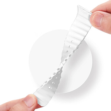 Avis Dux Ducis Bracelet pour Apple Watch 45mm / 44mm / 42mm Silicone Ajustable blanc