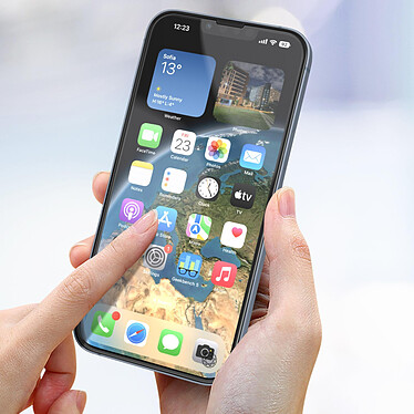 Acheter Force Glass Vitre pour iPhone 13 Pro Max et 14 Plus Garantie à vie  Contour surélevé Noir