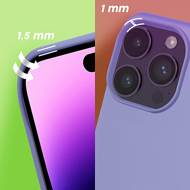 Moxie Coque pour iPhone 14 Pro Max Hybride Semi-rigide Fine Légère Intérieur Doux  lilas pas cher