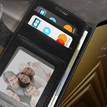Avizar Housse Samsung Galaxy A6 Etui Folio Portefeuille Fonction Support Noir pas cher