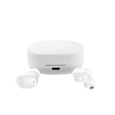Écouteurs Bluetooth 5.2 avec Étui de Charge Autonomie 12 Heures Son Clair Blanc