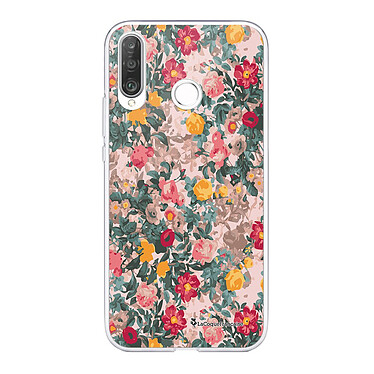 LaCoqueFrançaise Coque Huawei P30 360 intégrale transparente Motif Fleurs Beige et Rose Tendance