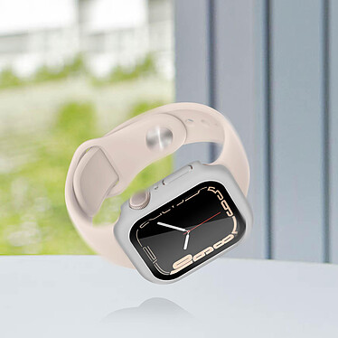 Avis Avizar Coque Apple Watch Serie 7 (45mm) Rigide Ultra-fine Vitre de Protection blanc