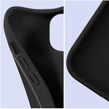 Avizar Coque pour iPhone 15 Silicone gel Anti-traces Compatible QI 100% Recyclable  Noir pas cher