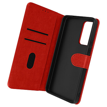 Avizar Housse Xiaomi 12 Lite Clapet Portefeuille Fonction Support Vidéo rouge Chesterfield