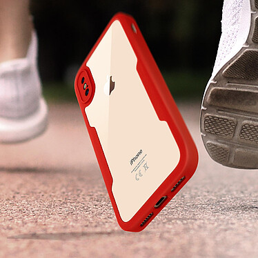 Acheter Avizar Coque 360° pour iPhone XS Max Dos Rigide Protection Écran Souple Coins Renforcés  Contour rouge