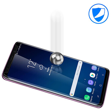 Avizar Film Galaxy S9 Verre trempé 9H Incurvé 5D Full Cover Protection Contours Noirs pas cher
