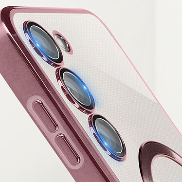 Acheter Avizar Coque MagSafe pour Samsung S23 Plus silicone protection caméra Transparent / Rose