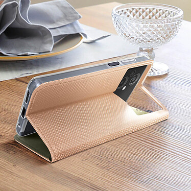 Avis Avizar Étui pour Xiaomi Poco M5 avec Clapet Porte-carte Fonction Support  rose gold