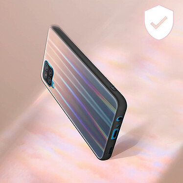 Avis Avizar Coque Samsung Galaxy A12 Bi-matière Holographique Brillant Fine Légère Marron