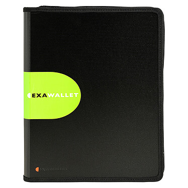 EXACOMPTA porte documents conférencier Exawallet bloc ligné + calculette Noir x 5