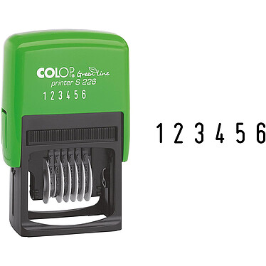 COLOP Tampon numéroteur 'Green Line' Printer S226 -6 chiffres