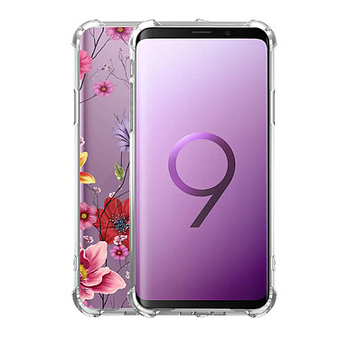 Avis Evetane Coque Samsung Galaxy S9 Plus anti-choc souple angles renforcés transparente Motif Fleurs Multicolores