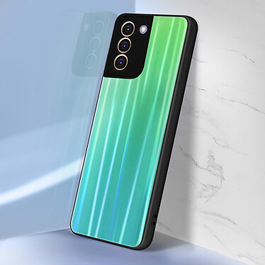 Acheter Avizar Coque Samsung Galaxy S21 Bi-matière Holographique Brillant Fine Légère Vert