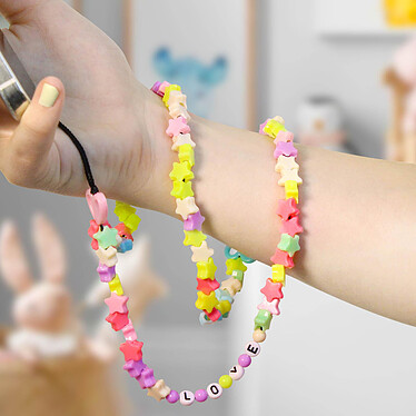 Avis Avizar Bijou Téléphone Bracelet Love Étoiles 65cm Collection Lovely Multicolore