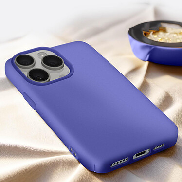 Acheter Avizar Coque pour iPhone 15 Pro Max Silicone Premium Semi rigide Finition Mate Douce  Violet