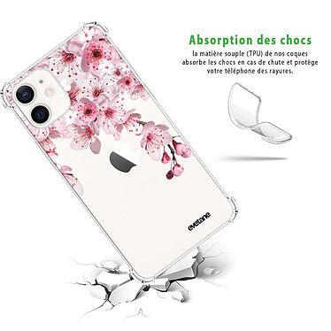Avis Evetane Coque iPhone 12 mini anti-choc souple angles renforcés transparente Motif Cerisier