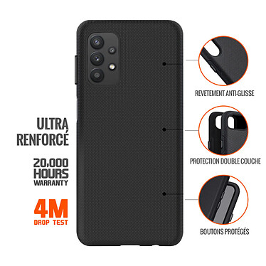 Avis Eiger Coque pour Galaxy A32 5G Rigide avec 2 Couches Ultra-Renforcée Anti-Chute 4M Noir