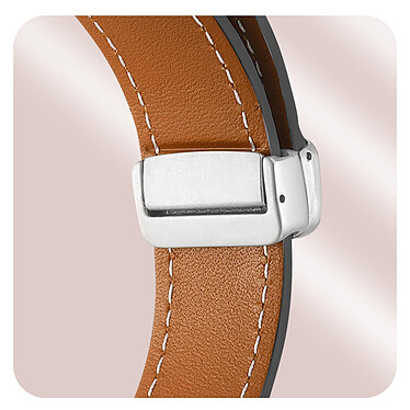 Acheter Avizar Bracelet pour Galaxy Watch 5 / 5 Pro / 4 Cuir Fermoir Boucle Magnétique  noir