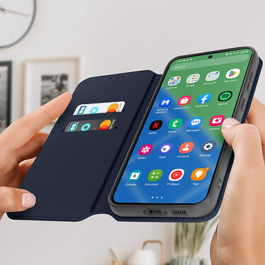 Avis Avizar Étui pour Samsung Galaxy S23 FE Porte-carte Support Vidéo Clapet Magnétique  Bleu Nuit