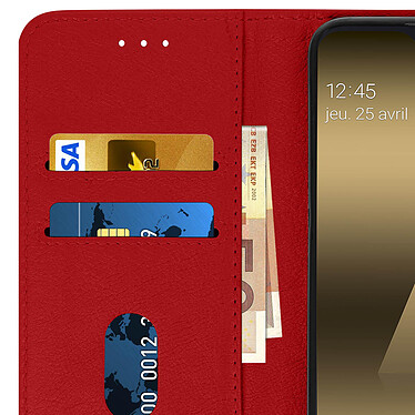 Avizar Etui folio Rouge Portefeuille pour Samsung Galaxy A20e pas cher