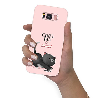 Evetane Coque Samsung Galaxy S8 Silicone Liquide Douce rose pâle Chuis pas du matin pas cher