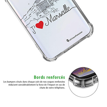 Acheter LaCoqueFrançaise Coque Samsung Galaxy A40 anti-choc souple angles renforcés transparente Motif J'aime Marseille