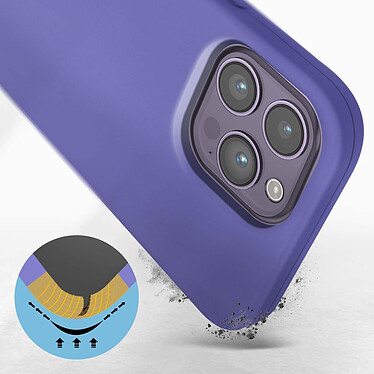 Avis Avizar Coque pour iPhone 14 Pro Silicone Semi-rigide Finition Soft-touch Fine  violet