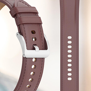 Acheter Avizar Bracelet Cuir pour Galaxy Watch 3 45mm Huawei Watch GT3 GT2 46mm Marron