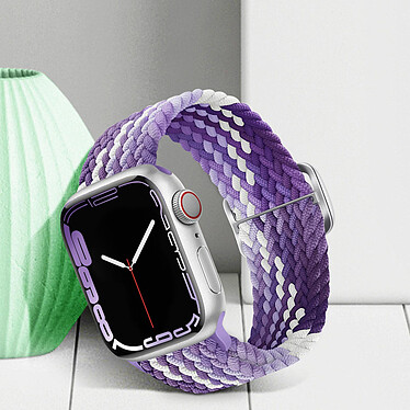 Acheter Avizar Bracelet pour Apple Watch 41mm et 40mm et 38 mm Nylon Tressé Ajustable par Boucle Métallique  violet