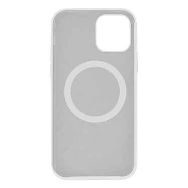 Avizar Coque pour iPhone 12 Pro Max Magsafe Silicone semi-rigide Anti-traces Blanc