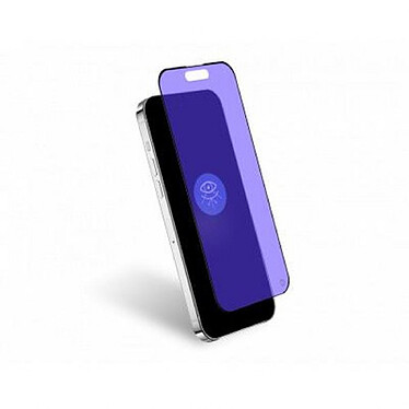 Force Glass Protection d'écran pour iPhone 15 Plus en Verre 2.5D Anti Lumière Bleue Transparent