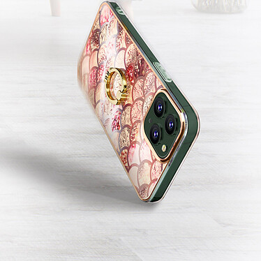 Acheter Avizar Coque iPhone 11 Pro Bi-matière avec Bague de maintien Motif écaille - rose