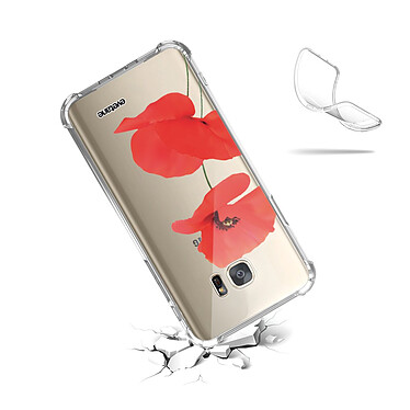 Acheter Evetane Coque Samsung Galaxy S7 anti-choc souple angles renforcés transparente Motif Coquelicot