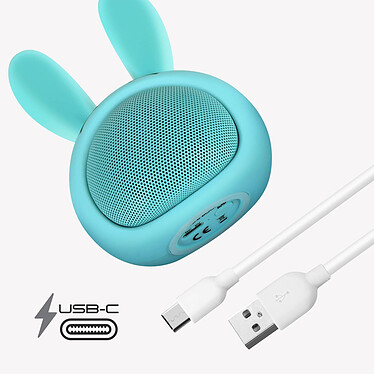 Avis Moxie Enceinte Bluetooth 3W Autonomie 3h Design Lapin Lumineux  Bleu