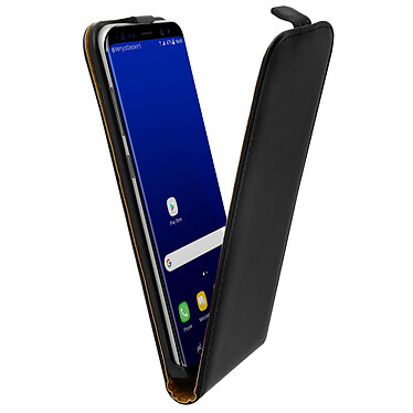 Avizar Housse Clapet Vertical Cuir Samsung Galaxy S8 Plus - Protection intégrale noir