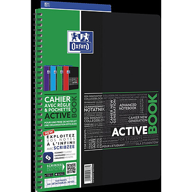 OXFORD Cahier Polypro ACTIVEBOOK + Intercalaire 160 P 90G 240x297 mm SEYES