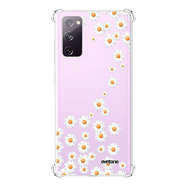 Evetane Coque Samsung Galaxy S20 FE anti-choc souple angles renforcés transparente Motif Marguerite