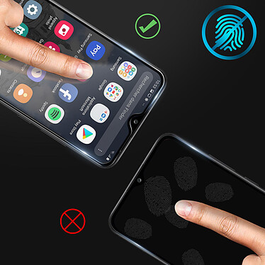 Avizar Film Samsung Galaxy A12 Verre Trempé Incurvé Transparent Contour Noir pas cher